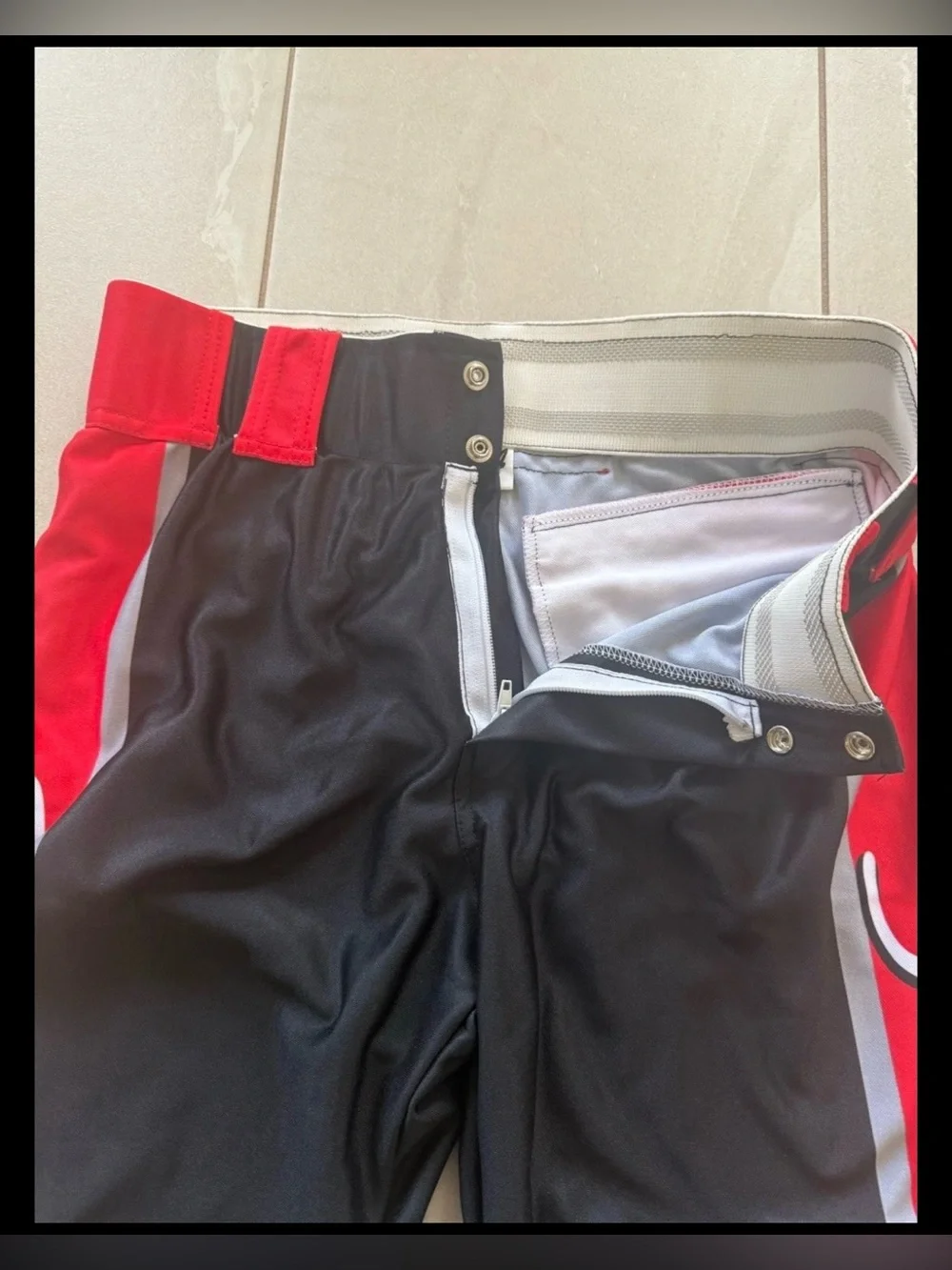 Kut4 Sports Sandlot Legends Baseball Pants Adult M Black Red Athletic Uniform